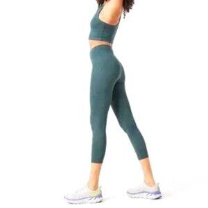 Outdoor Voices Leggings TechSweat Core 3/4 High Rise Evergreen Gym Yoga MEDIUM